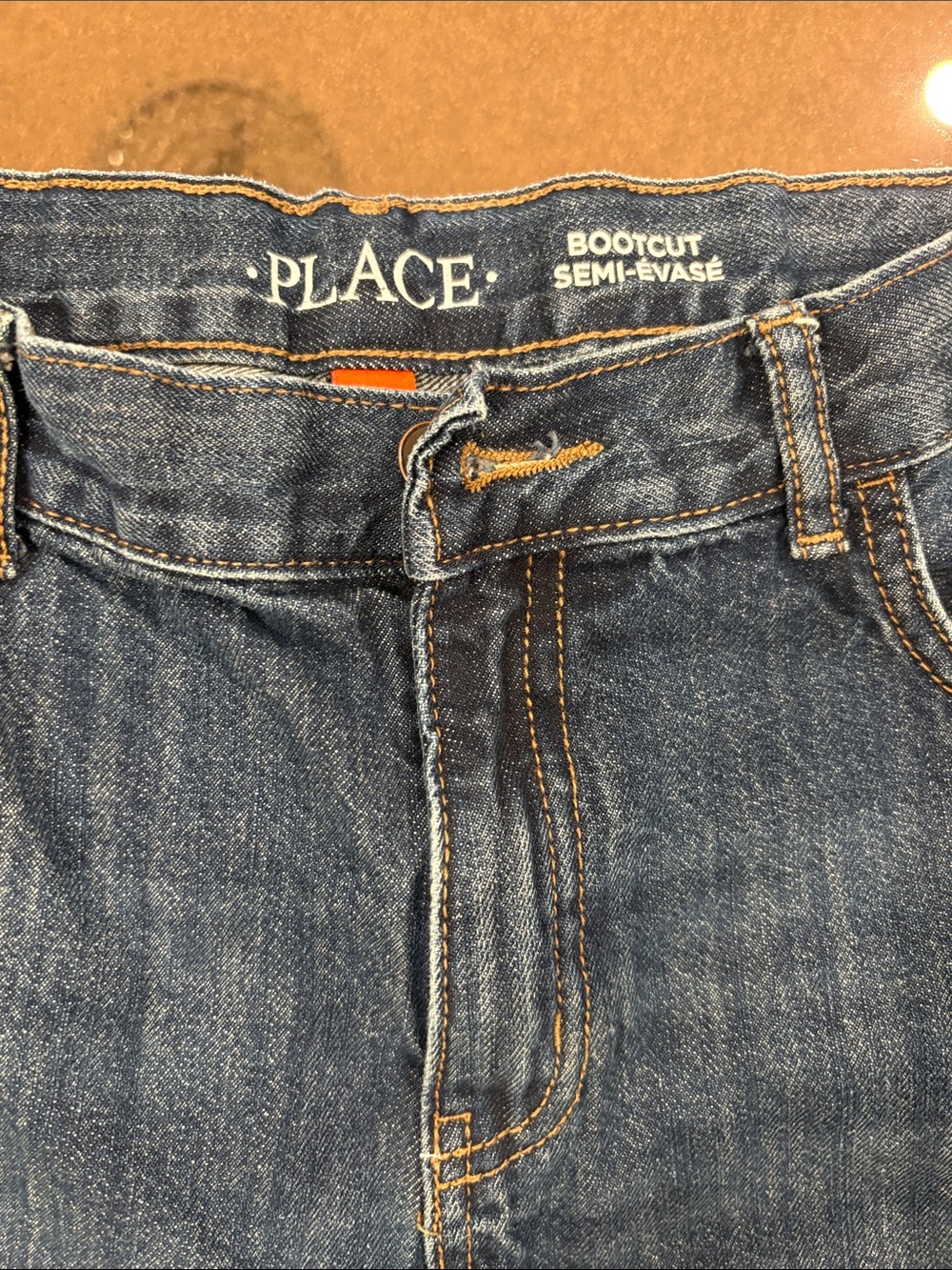 Place Men's Dark Blue Bootcut Jeans